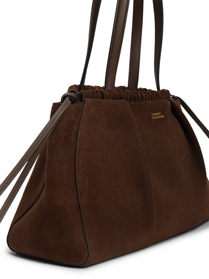 Tommy Hilfiger Hobo SOFT LEATHER HOBO SUEDE, Damen Handtasche, Schultertasche mit Kordelzug – Bild 5 von 5