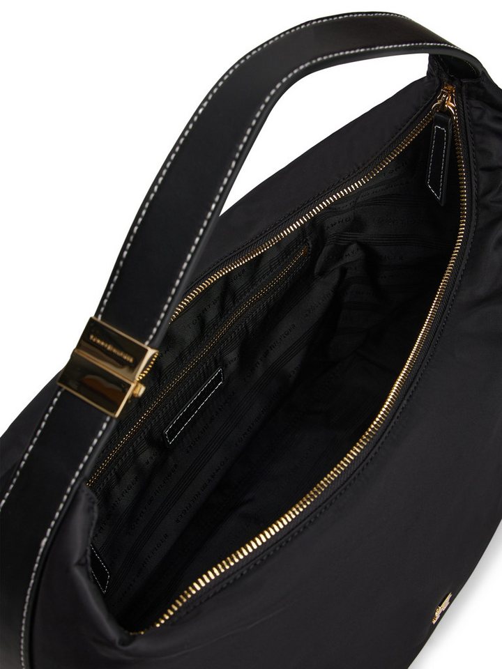 Tommy Hilfiger Hobo TH GO HOBO NYLON, Damen Abendtasche, Tragetasche mit goldfarbenen Details – Bild 3 von 5