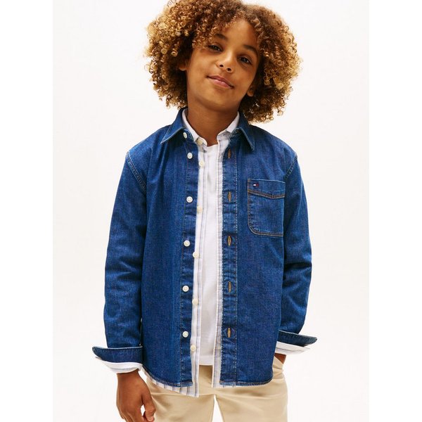 Tommy Hilfiger Jeanshemd RELAXED DENIM SHIRT Regular fit, für Kinder bis 16 Jahre