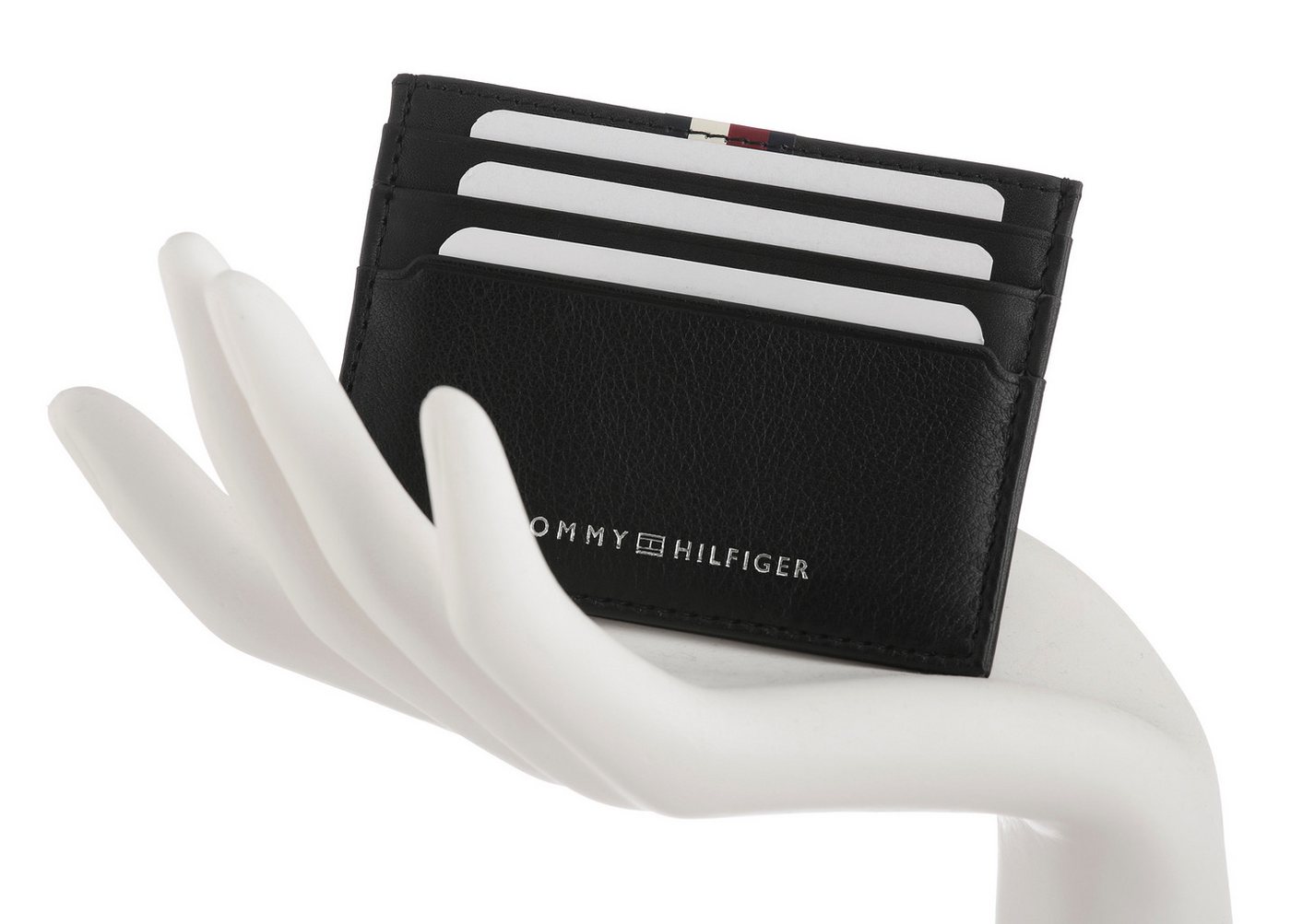 Tommy Hilfiger Kartenetui TH PREM LEA CC HOLDER, Unisex Geldbeutel, Portemonnaie mit Logo-Schriftzug – Bild 2 von 3