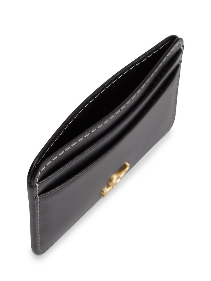 Tommy Hilfiger Kartenetui TH SCRIPT LEATHER CC HOLDER, Unisex Minigeldbeutel, Portemonnaie mit TH-Schmucklogo – Bild 3 von 4