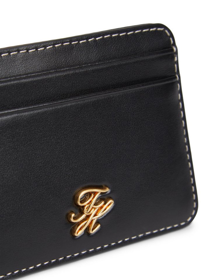 Tommy Hilfiger Kartenetui TH SCRIPT LEATHER CC HOLDER, Unisex Minigeldbeutel, Portemonnaie mit TH-Schmucklogo – Bild 4 von 4