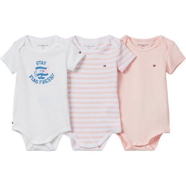 Tommy Hilfiger Kurzarmbody 3 PACK BODY SS GIFTBOX (Packung, 3-tlg., 3er) aus weicher Baumwollmischung