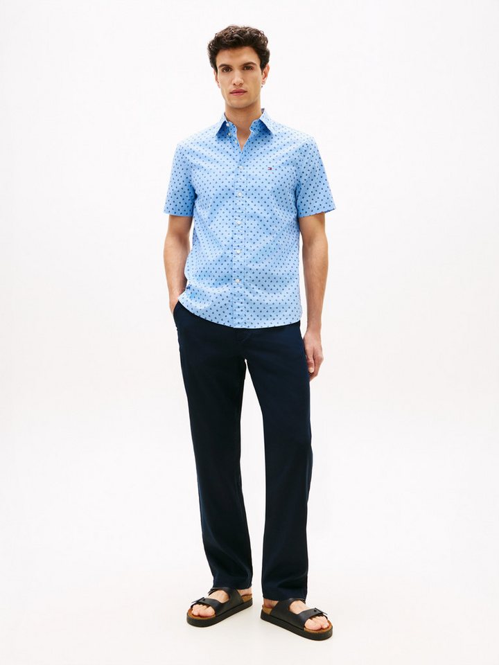 Tommy Hilfiger Kurzarmhemd FLEX POPLIN PRINT Regular Fit – Bild 3 von 5