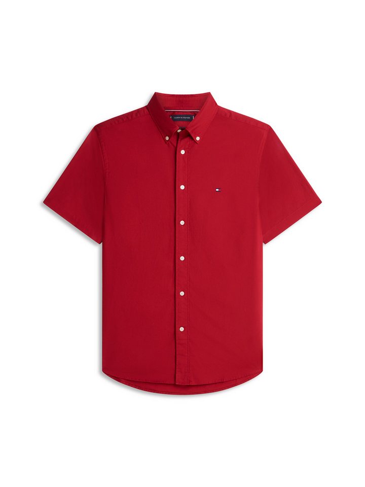 Tommy Hilfiger Kurzarmhemd FLEX POPLIN SOLID Regular fit mit Button-Down-Kragen – Bild 4 von 5