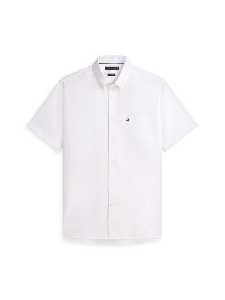 Tommy Hilfiger Kurzarmhemd LIGHT OXFORD SOLID regular fit, Button-down-Kragen – Bild 4 von 5