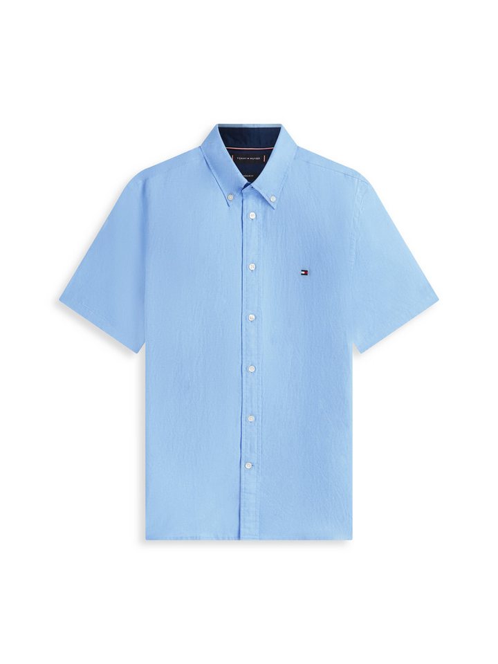 Tommy Hilfiger Kurzarmhemd LINEN BLEND SOLID aus einem Baumwoll-Leinen-Mix – Bild 4 von 5