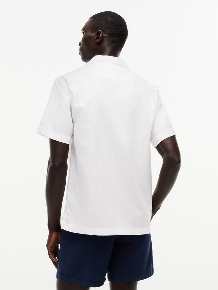 Tommy Hilfiger Kurzarmhemd LINEN BLEND SOLID SS RF SHT aus Baumwollmix mit Leinen – Bild 4 von 5