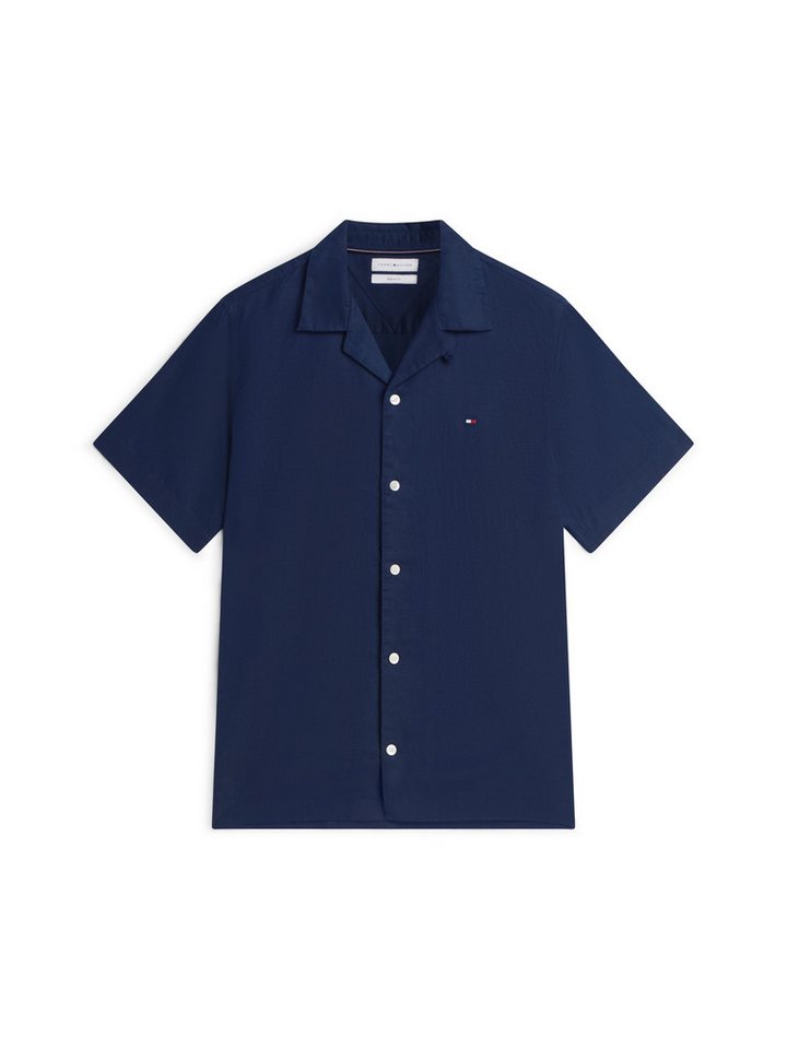 Tommy Hilfiger Kurzarmhemd LINEN BLEND SOLID SS RF SHT aus Baumwollmix mit Leinen – Bild 5 von 5