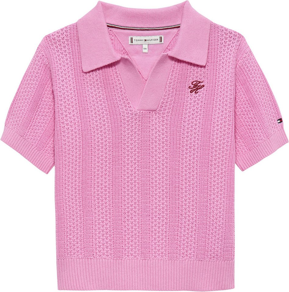 Tommy Hilfiger Kurzarmpullover Polokragen, reine Baumwolle, Regular Fit, Kinder bis 16 Jahre – Bild 4 von 5