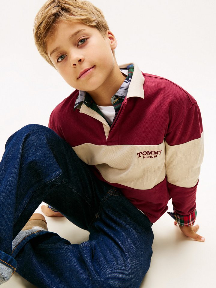 Tommy Hilfiger Langarm-Poloshirt Regular fit, für Kinder bis 16 Jahre – Bild 2 von 5