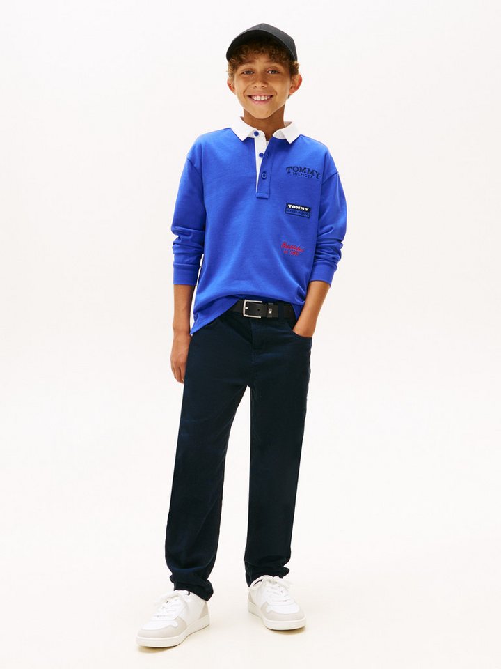Tommy Hilfiger Langarm-Poloshirt Regular fit, für Kinder bis 16 Jahre – Bild 3 von 5
