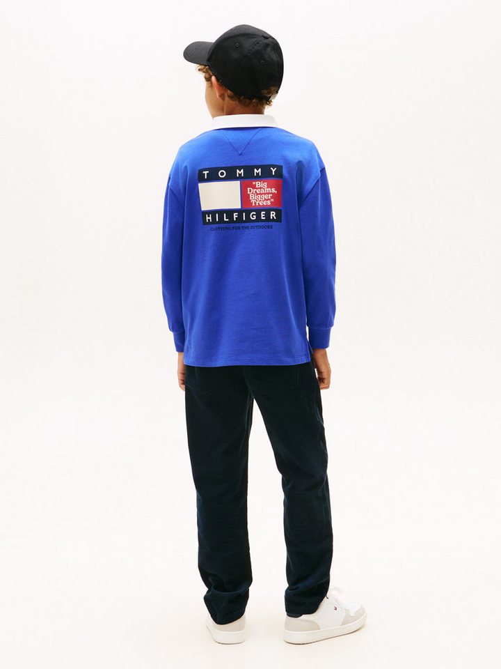 Tommy Hilfiger Langarm-Poloshirt Regular fit, für Kinder bis 16 Jahre – Bild 5 von 5