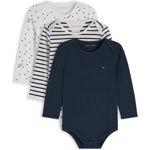 Tommy Hilfiger Langarmbody (Packung, 3-tlg) Bodys für Babys
