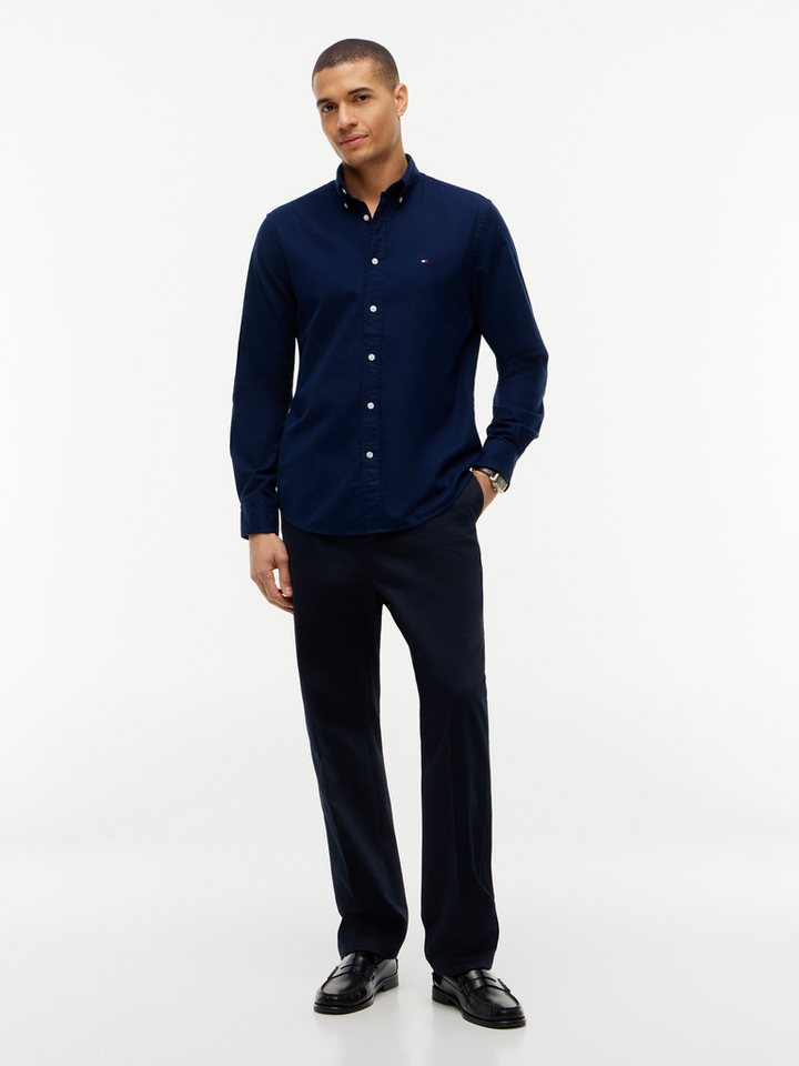 Tommy Hilfiger Langarmhemd FLEX FLANNEL SOLID SHIRT Regular Fit soft Flannel – Bild 4 von 5