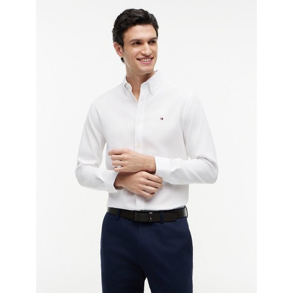 Tommy Hilfiger Langarmhemd FLEX POP MINI DOBBY RF SHIRT Regular Fit Dobby Structure