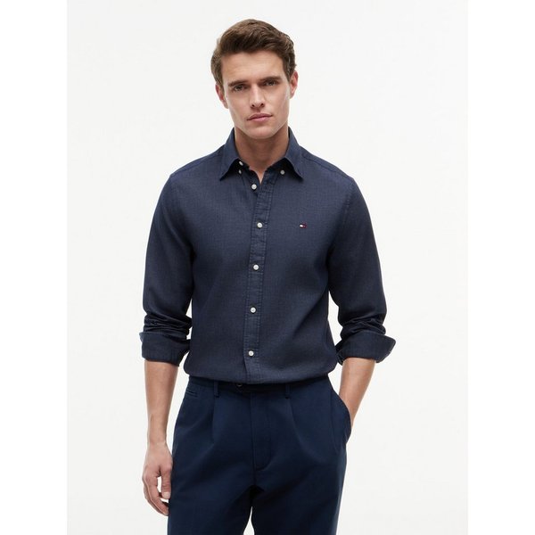 Tommy Hilfiger Langarmhemd FLEX POP MINI DOBBY RF SHIRT Regular Fit Dobby Structure