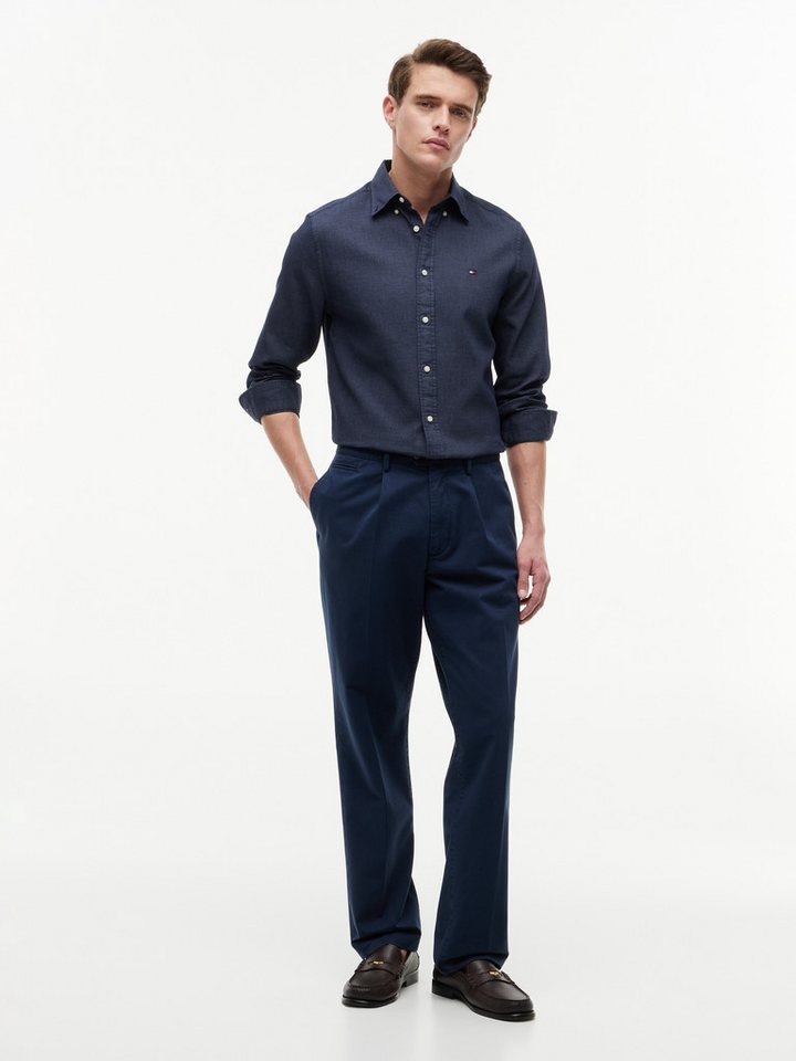 Tommy Hilfiger Langarmhemd FLEX POP MINI DOBBY RF SHIRT Regular Fit Dobby Structure – Bild 4 von 5