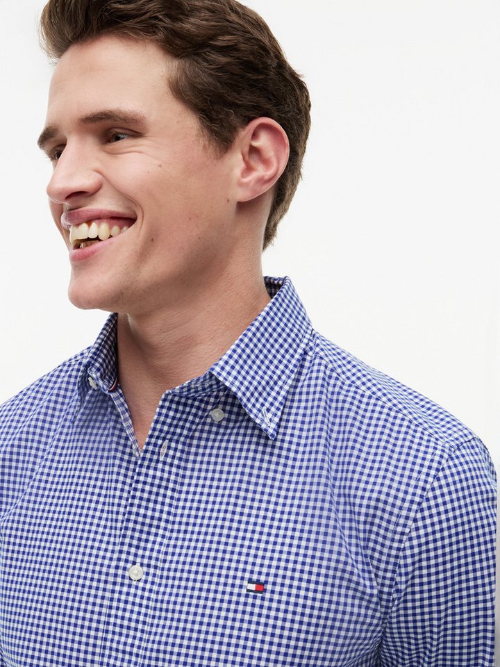 Tommy Hilfiger Langarmhemd FLEX POPLIN GINGHAM SHIRT Regular Fit Flex Cotton Gingham – Bild 3 von 5
