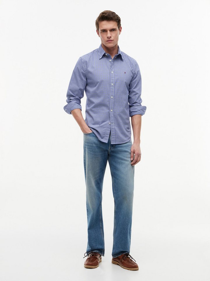 Tommy Hilfiger Langarmhemd FLEX POPLIN GINGHAM SHIRT Regular Fit Flex Cotton Gingham – Bild 4 von 5