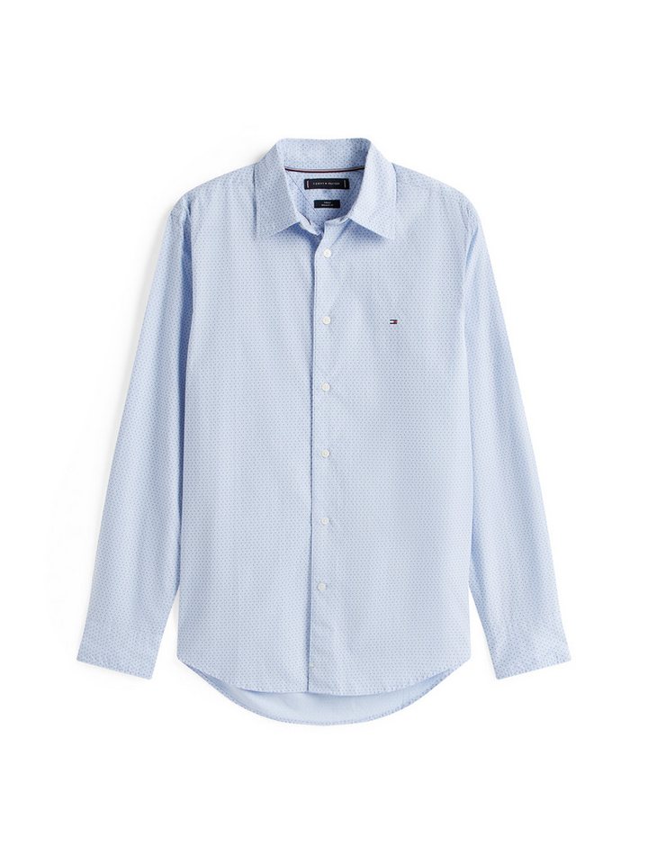 Tommy Hilfiger Langarmhemd FLEX POPLIN MINI PRINT Regular Fit SHIRT regular fit, Kentkragen – Bild 3 von 5