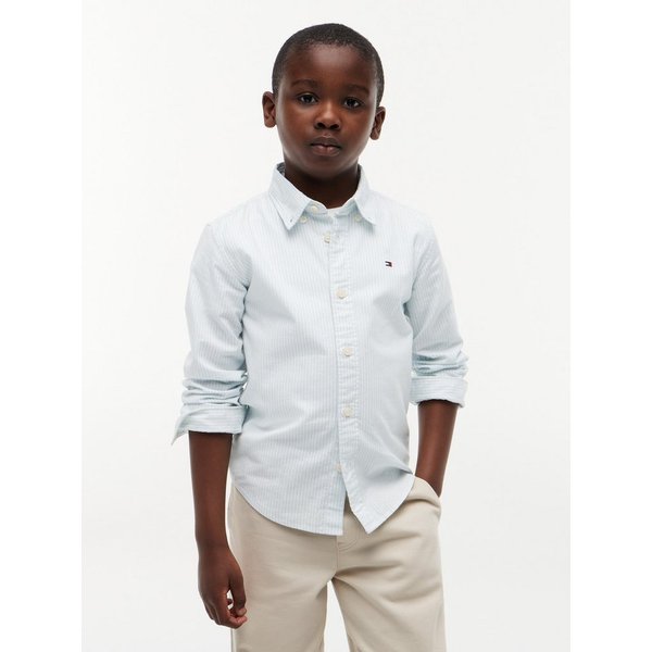 Tommy Hilfiger Langarmhemd Kinder bis 16 Jahre mit Button-Down-Kragen