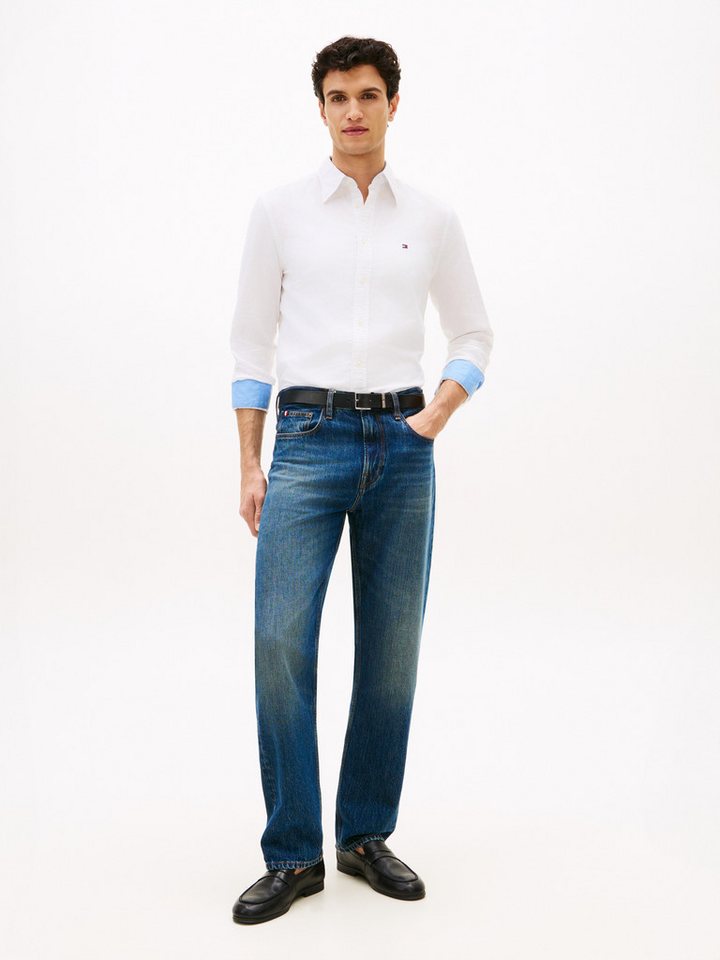 Tommy Hilfiger Langarmhemd LINEN BLEND SOLID BTD Regular Fit Leinen – Bild 3 von 5