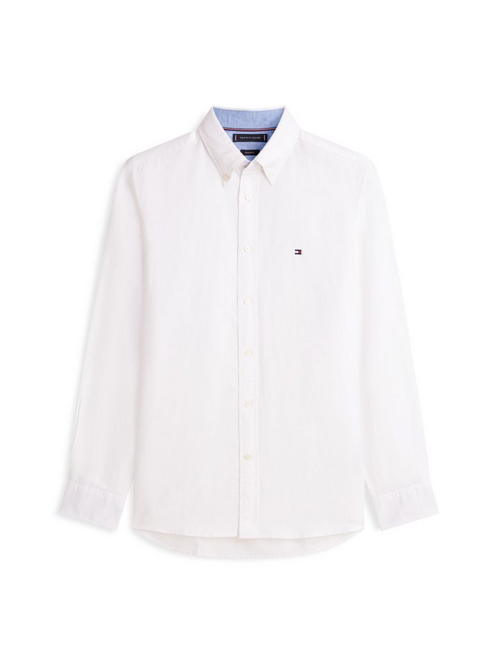 Tommy Hilfiger Langarmhemd LINEN BLEND SOLID BTD Regular Fit Leinen – Bild 4 von 5