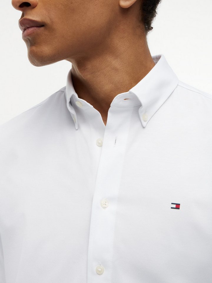 Tommy Hilfiger Langarmhemd PERFORMANCE PIQUE OXFORD Regular Fit Peformance Pique Oxford Casual – Bild 3 von 5