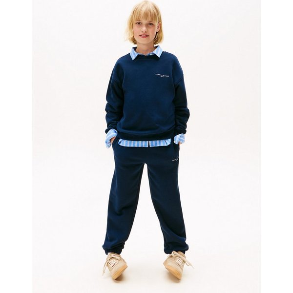 Tommy Hilfiger Langarmshirt & Hose MINI CORP C-NECK SWEATSHIRT SET (2-tlg) Kinder bis 16 Jahre