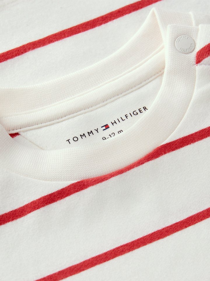 Tommy Hilfiger Langarmshirt (Packung, 2-tlg) Ausschnitt mit Druckknopf, Regular Fit, Baumwollmischung, für Babys – Bild 2 von 4