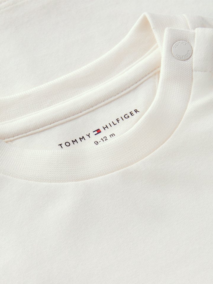 Tommy Hilfiger Langarmshirt (Packung, 2-tlg) Ausschnitt mit Druckknopf, Regular Fit, Baumwollmischung, für Babys – Bild 3 von 4