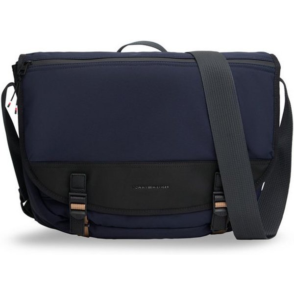 Tommy Hilfiger Laptoptasche TH TRAVEL MESSENGER, Unisex Geschäftstasche, Aktentasche mit Überschlag