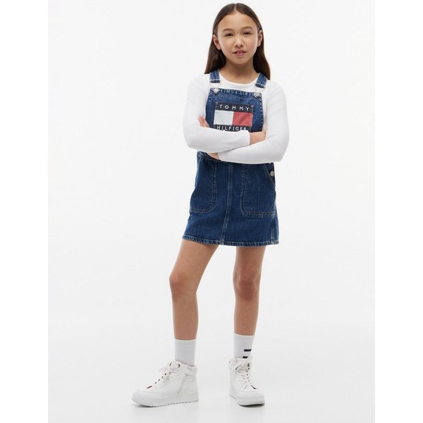 Tommy Hilfiger Latzkleid Regular Fit, Kinder bis 16 Jahre, verstellbare Träger
