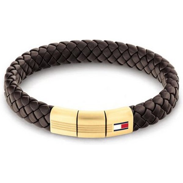 Tommy Hilfiger Lederarmband ROUND BRAIDED BRACELET, Emaille