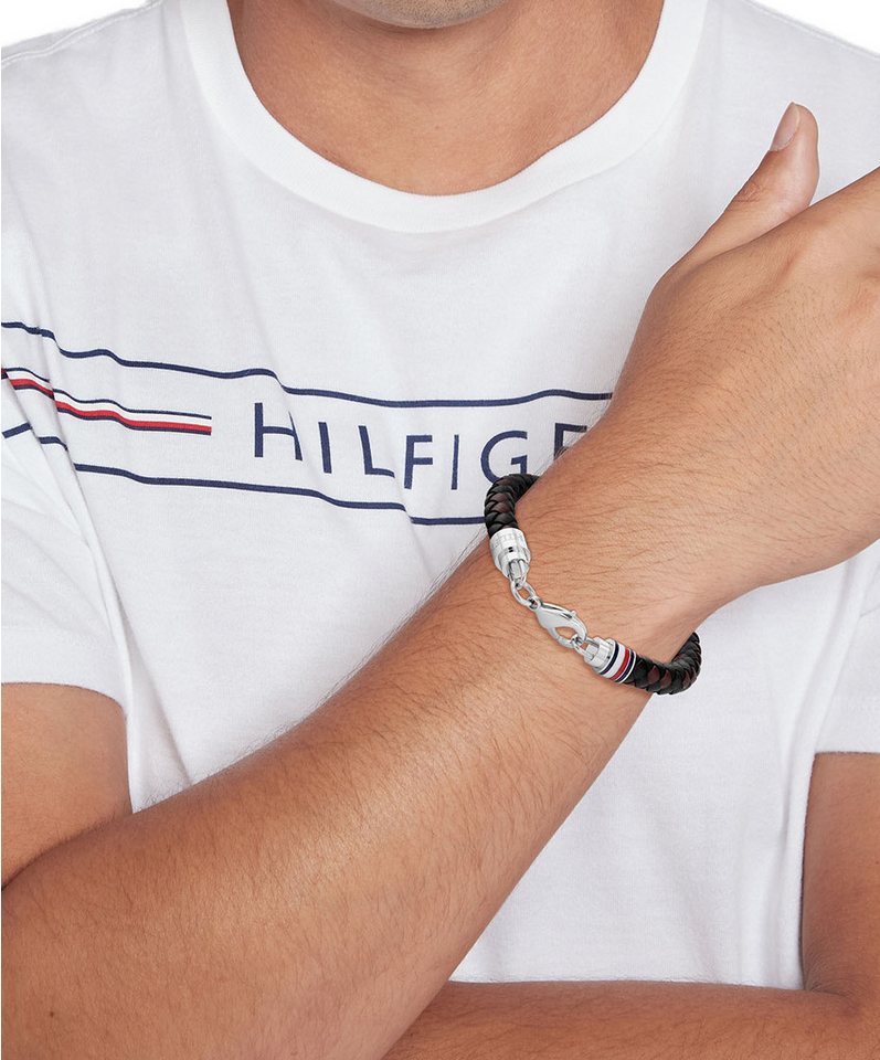 Tommy Hilfiger Lederarmband TYSON, mit Emaille – Bild 2 von 2