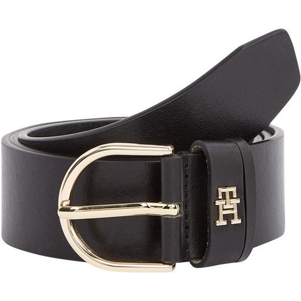 Tommy Hilfiger Ledergürtel ESSENTIAL EFFORTLESS 3.5 cm breit Ovale Einfachdornschließe, Logoemblem