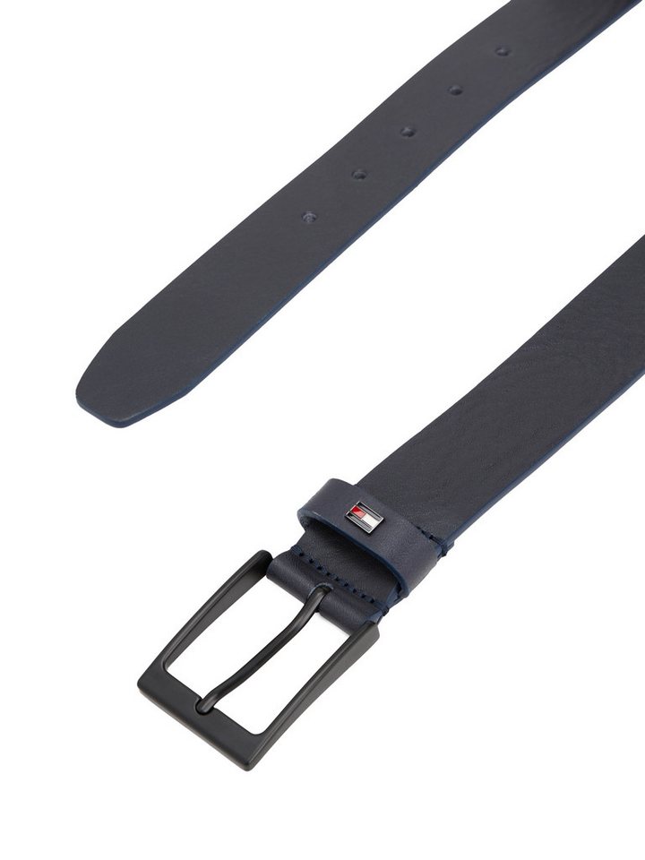 Tommy Hilfiger Ledergürtel LAYTON 3.5 cm breit Metallpatch, Einfachdornschließe – Bild 3 von 5