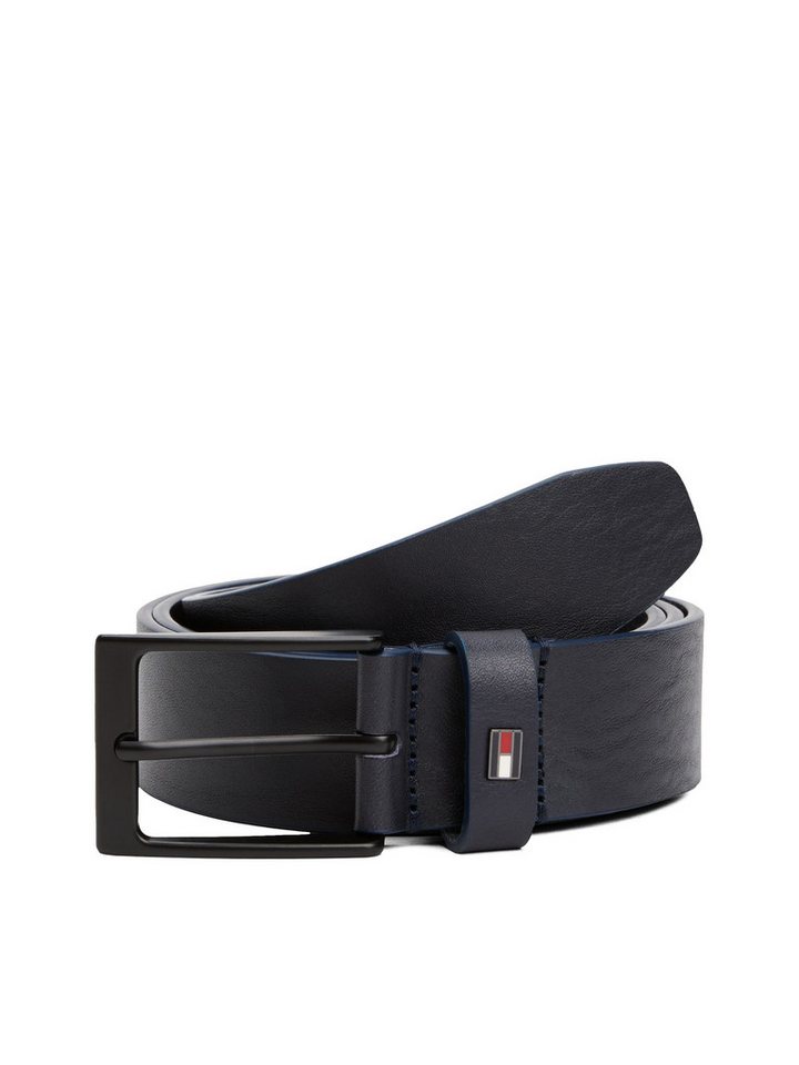 Tommy Hilfiger Ledergürtel LAYTON 3.5 cm breit Metallpatch, Einfachdornschließe – Bild 4 von 5