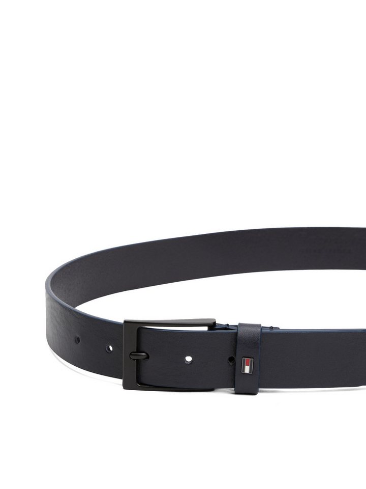 Tommy Hilfiger Ledergürtel LAYTON 3.5 cm breit Metallpatch, Einfachdornschließe – Bild 5 von 5