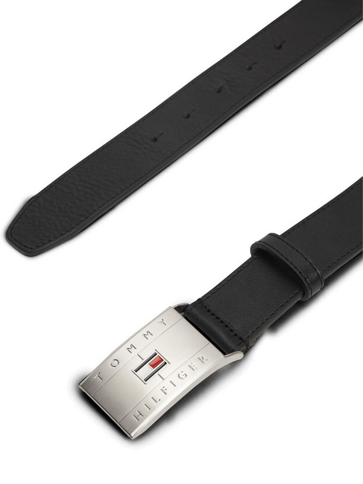 Tommy Hilfiger Ledergürtel TH FLAG PLAQUE – Bild 3 von 5