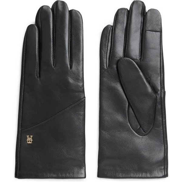 Tommy Hilfiger Lederhandschuhe ELEVATED CHIC LEATHER GLOVES Regular fit mit Markenlogo