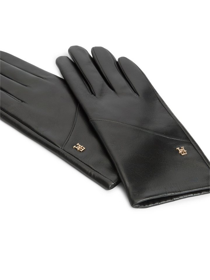 Tommy Hilfiger Lederhandschuhe ELEVATED CHIC LEATHER GLOVES Regular fit mit Markenlogo – Bild 3 von 3