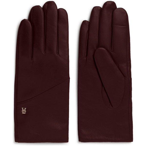 Tommy Hilfiger Lederhandschuhe ELEVATED CHIC LEATHER GLOVES Regular fit mit Markenlogo