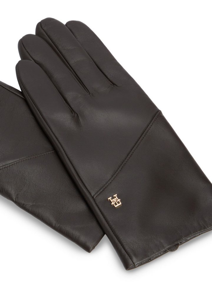 Tommy Hilfiger Lederhandschuhe ELEVATED CHIC LEATHER GLOVES Regular fit mit Markenlogo – Bild 3 von 3