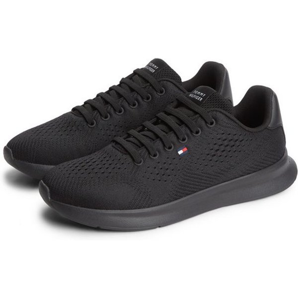 Tommy Hilfiger LIGHTWEIGHT RUNNER KNIT Sneaker Freizeitschuh, Halbschuh, Schnürschuh mit seitlicher Logo-Flagg