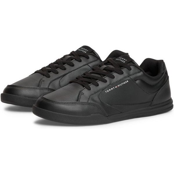 Tommy Hilfiger LOW PRO CUPSOLE PERF LEATHER Sneaker Schnürschuh, Halbschuh, Freizeitschuh mit seitlichem Logoschriftzug