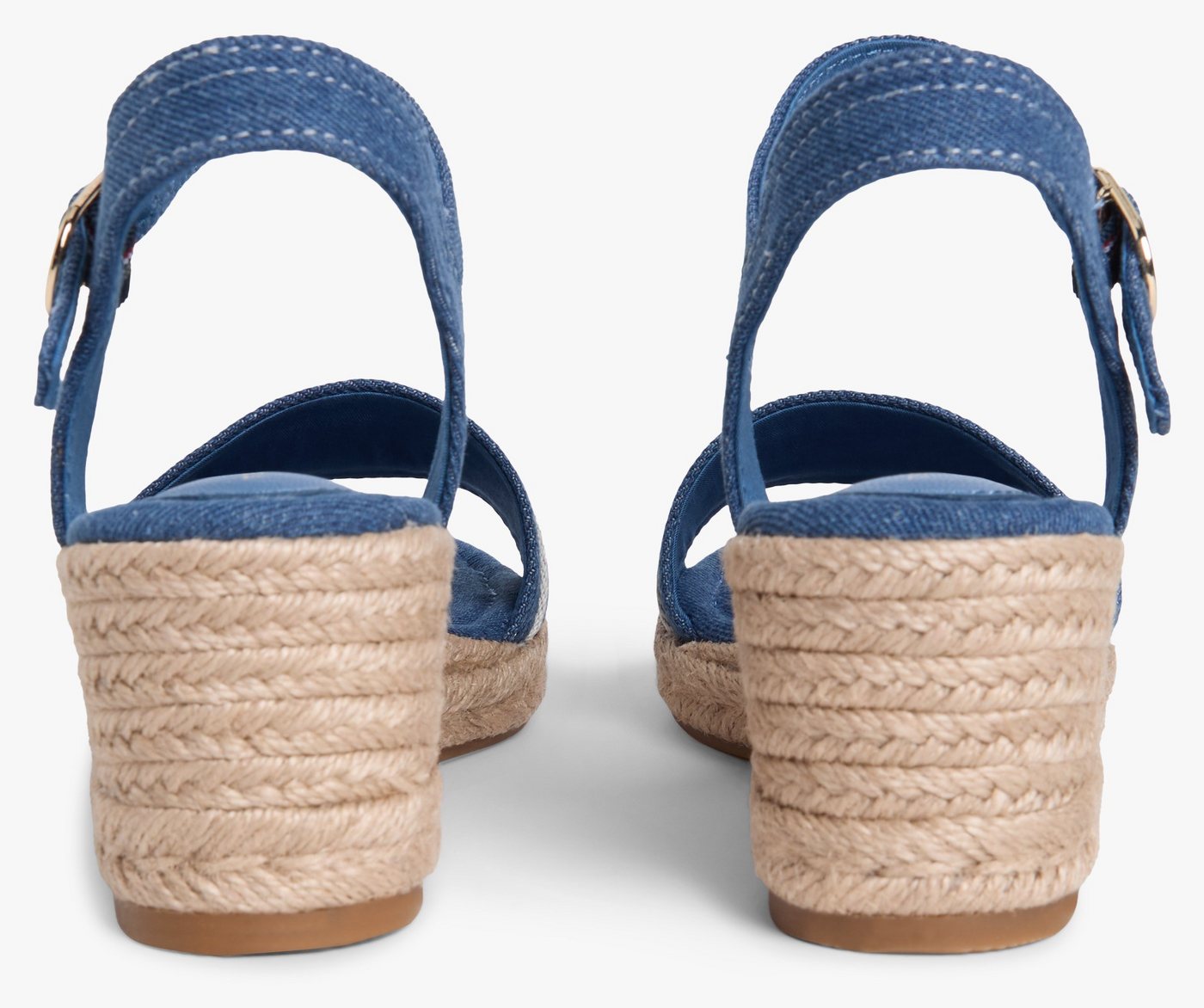 Tommy Hilfiger MID WEDGE ESPAD WEBBING Keilsandalette Sommerschuh, Riemchensandale mit Kontrastbesatz – Bild 3 von 5