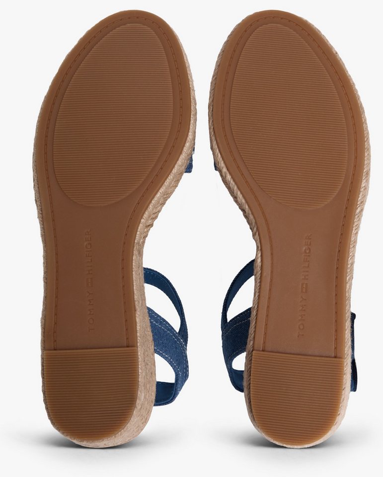 Tommy Hilfiger MID WEDGE ESPAD WEBBING Keilsandalette Sommerschuh, Riemchensandale mit Kontrastbesatz – Bild 4 von 5