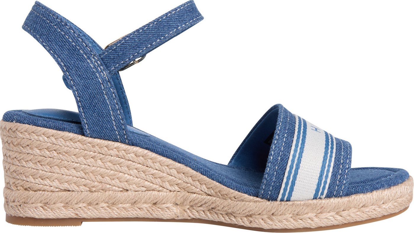 Tommy Hilfiger MID WEDGE ESPAD WEBBING Keilsandalette Sommerschuh, Riemchensandale mit Kontrastbesatz – Bild 5 von 5